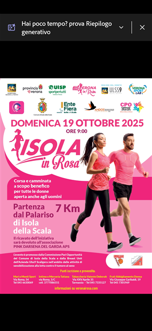 Isola in Rosa: corsa per la prevenzione e la cura della salute al femminile