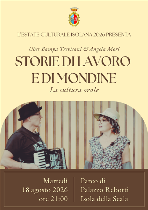 Estate Culturale a Isola della Scala: in scena "Storie di lavoro e di mondine - La cultura orale"