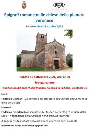 Mostra archeologica: Epigrafi romane nelle chiese della pianura veronese