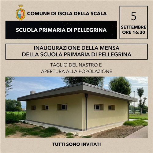 Inaugurazione della nuova mensa della scuola primaria di Pellegrina