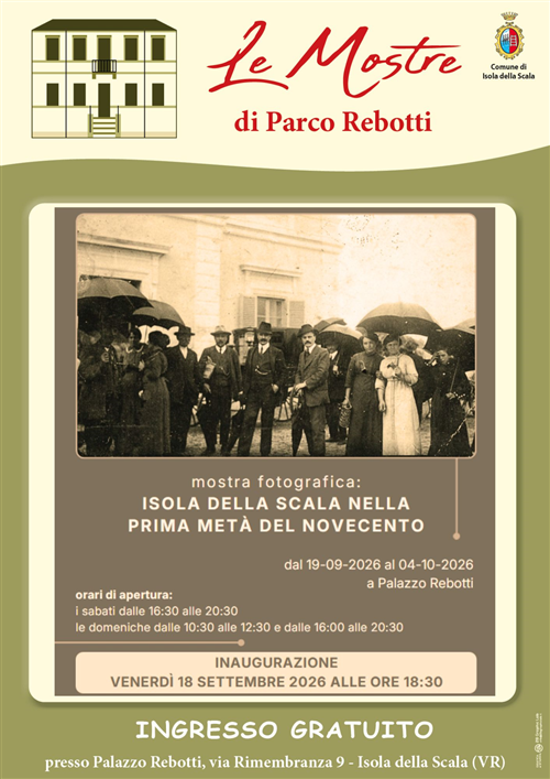 Inaugurazione Mostra fotografica "Isola della Scala nella prima metà del 900"