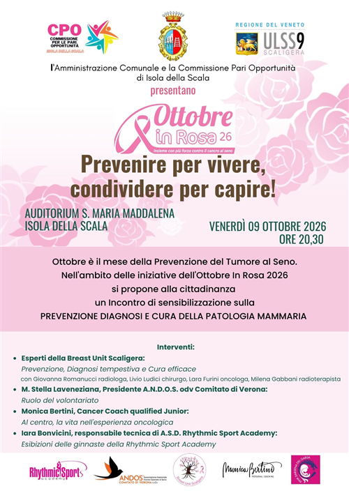 Ottobre in Rosa 2026: Prevenire per vivere, condividere per capire